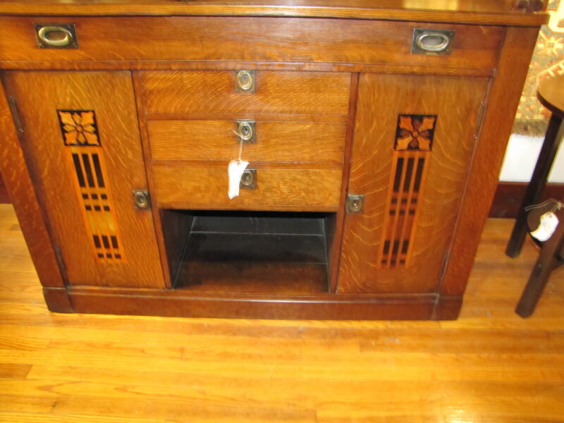 Antique SUPURB "Shop of the crafter" - a rare sideboard with inlay - SOLD - Image 4