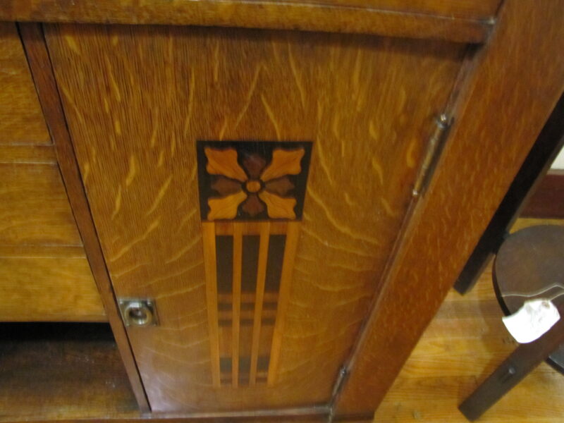 Antique SUPURB "Shop of the crafter" - a rare sideboard with inlay - SOLD - Image 5