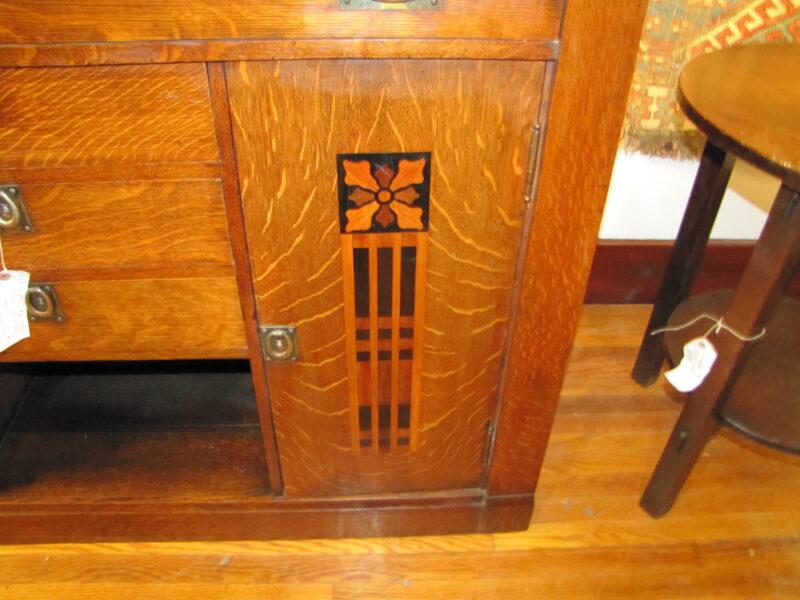 Antique SUPURB "Shop of the crafter" - a rare sideboard with inlay - SOLD - Image 6