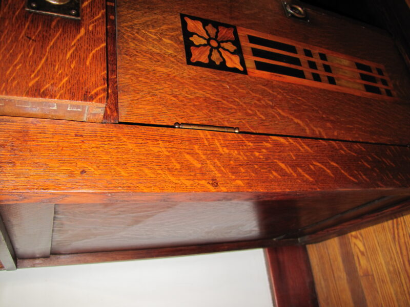 Antique SUPURB "Shop of the crafter" - a rare sideboard with inlay - SOLD - Image 8