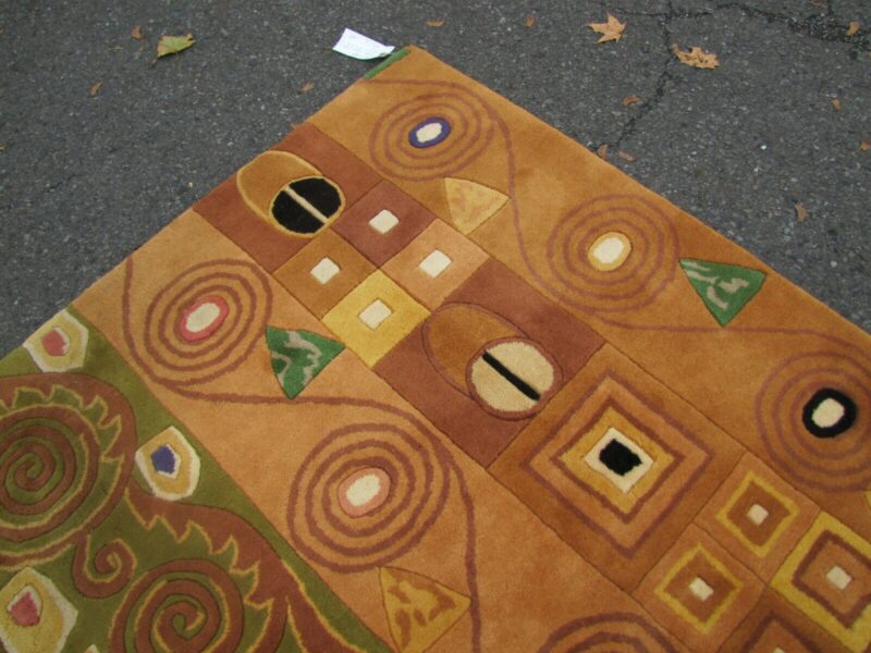 VIANTAGE modern mid century style wool pile rug rr3666 ROOM SIZE - Image 4