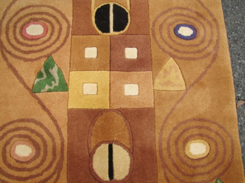 VIANTAGE modern mid century style wool pile rug rr3666 ROOM SIZE - Image 9