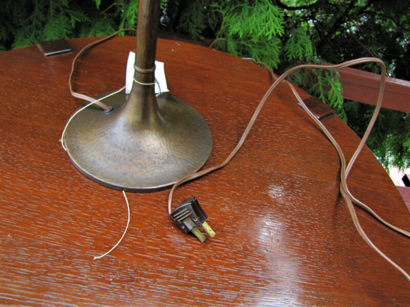 Antique Roycroft Helmet Table Lamp w5145 (Stickley Era) SALE REDUCED PRICE - Image 12