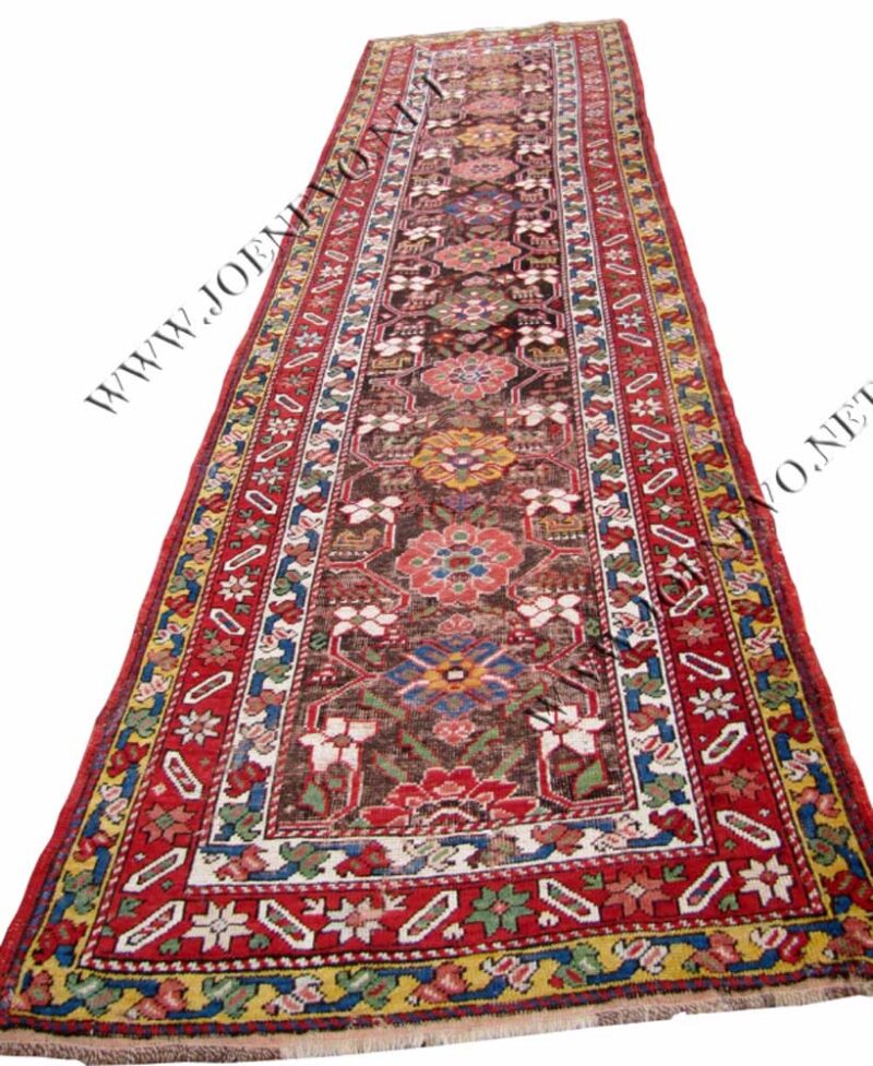 great antique Caucasian runner from the mid 1800 oriental rug  |  rr2456