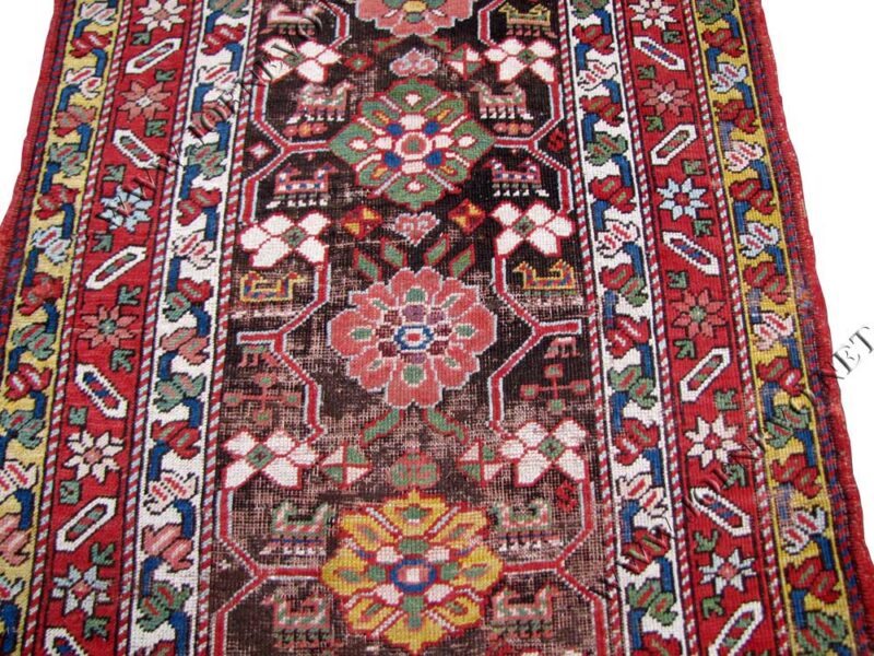 great antique Caucasian runner from the mid 1800 oriental rug  |  rr2456