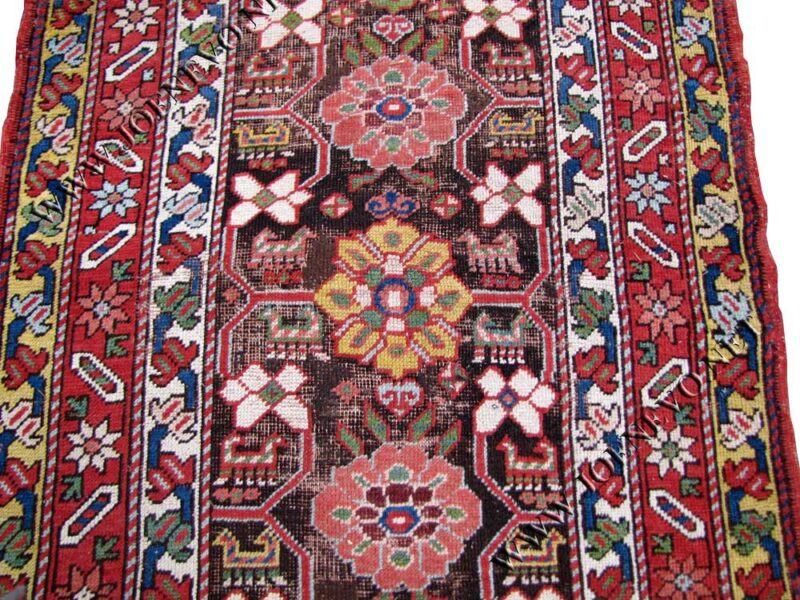 great antique Caucasian runner from the mid 1800 oriental rug  |  rr2456