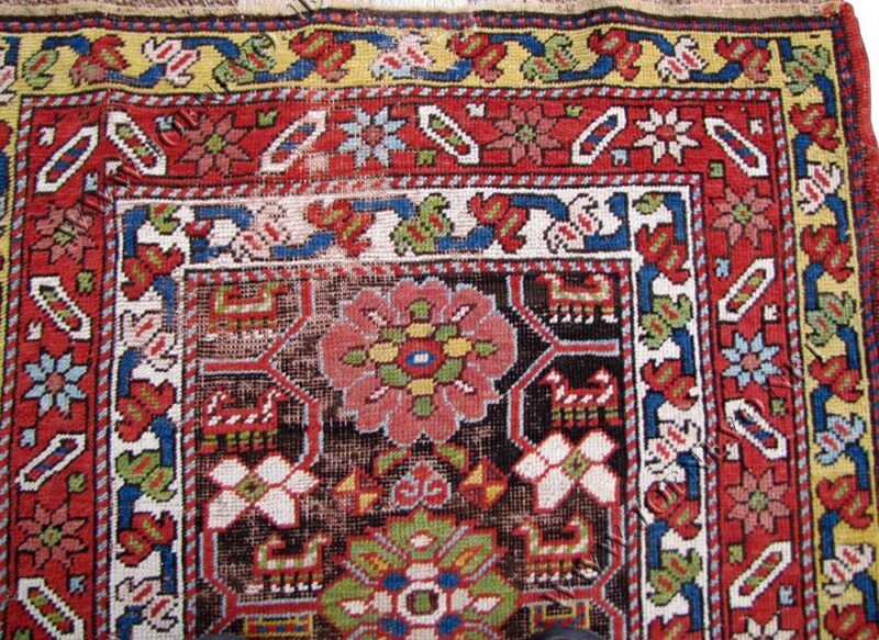 great antique Caucasian runner from the mid 1800 oriental rug  |  rr2456