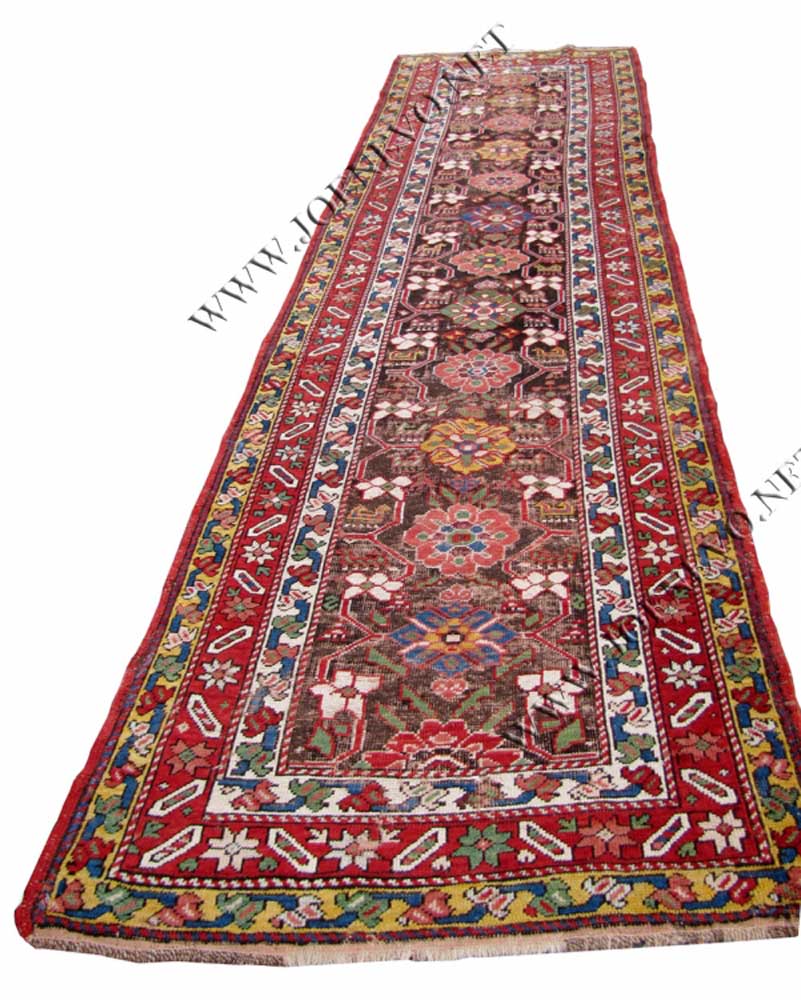 great antique Caucasian runner from the mid 1800 oriental rug  |  rr2456