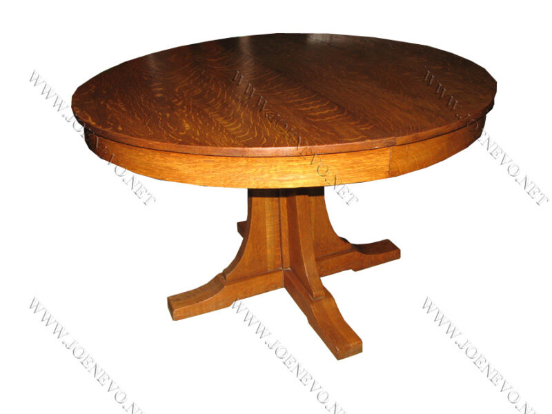 Antique L& jG STICKLEY pedestal dining table  |  w2685