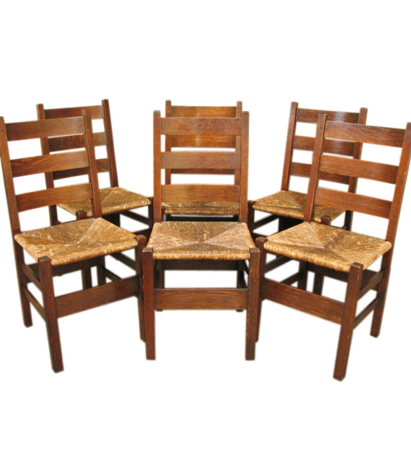 Gustav Stickley  Set Of 6 Chairs F381