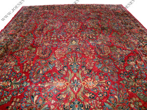 PALACE SIZE Antique PERSIAN Red Sarouk oriental rug  rr2733