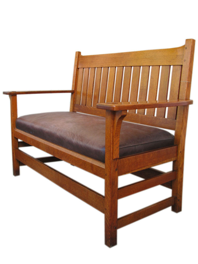 L jg Stickley Settee F383 joenevo