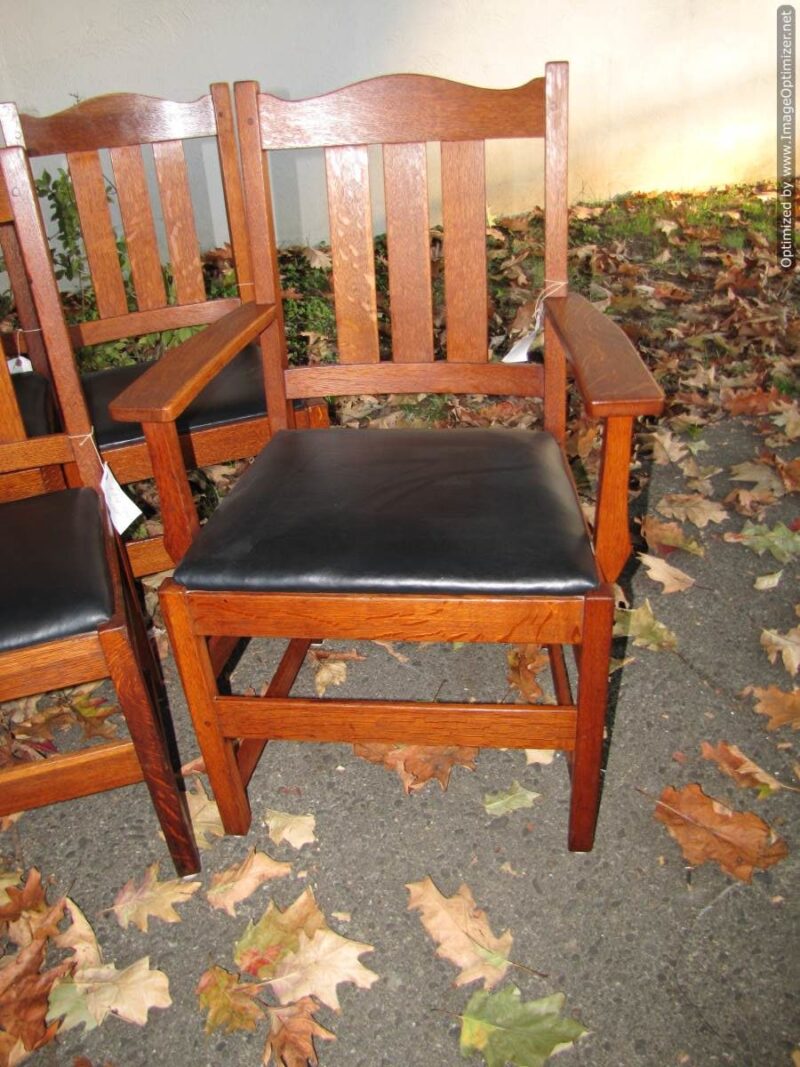 Great Antique L&jG Stickley Set of 10 Dining Chairs w2006 - Image 4