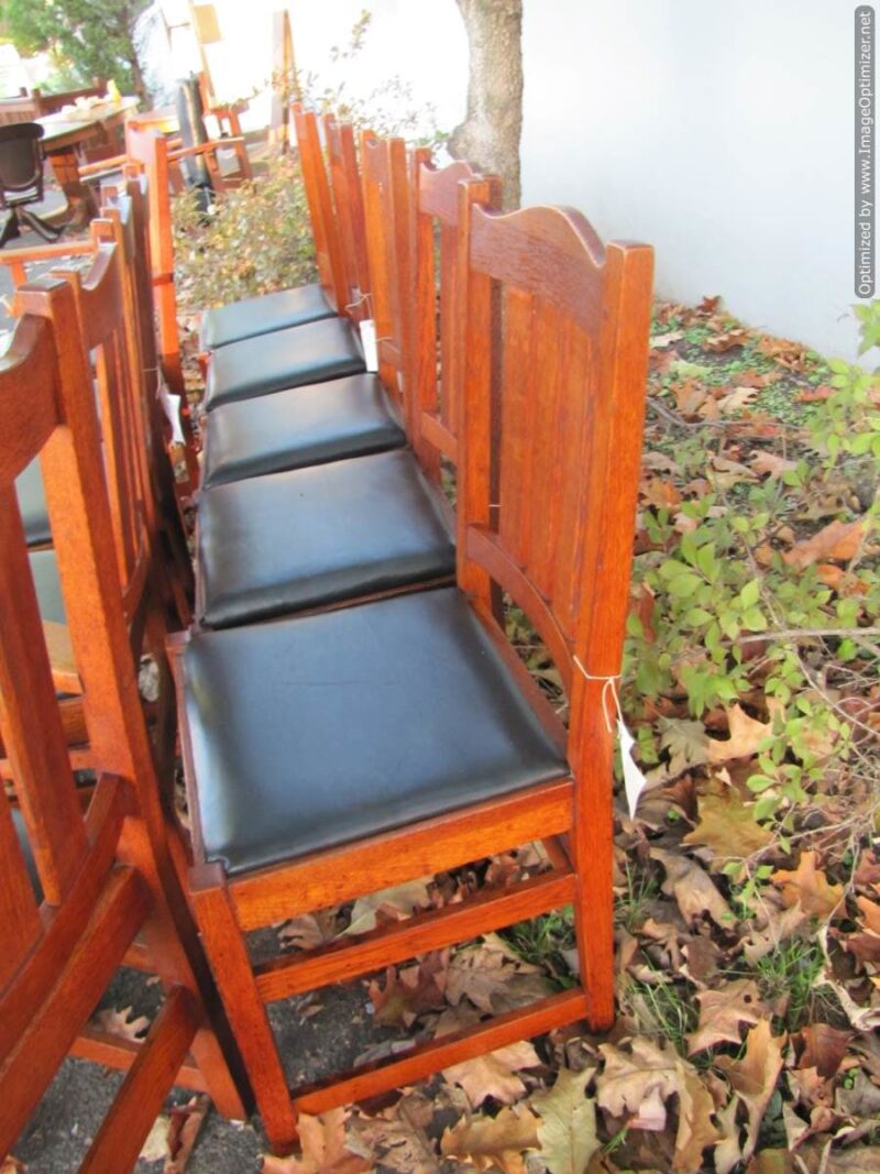 Great Antique L&jG Stickley Set of 10 Dining Chairs w2006 - Image 8