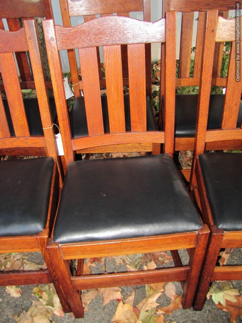 Great Antique L&jG Stickley Set of 10 Dining Chairs w2006 - Image 13