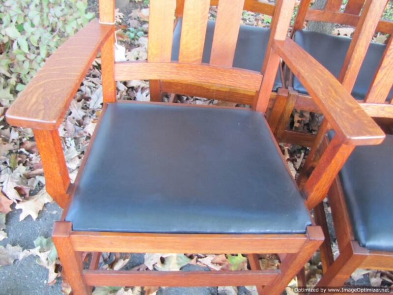 Great Antique L&jG Stickley Set of 10 Dining Chairs w2006 - Image 18