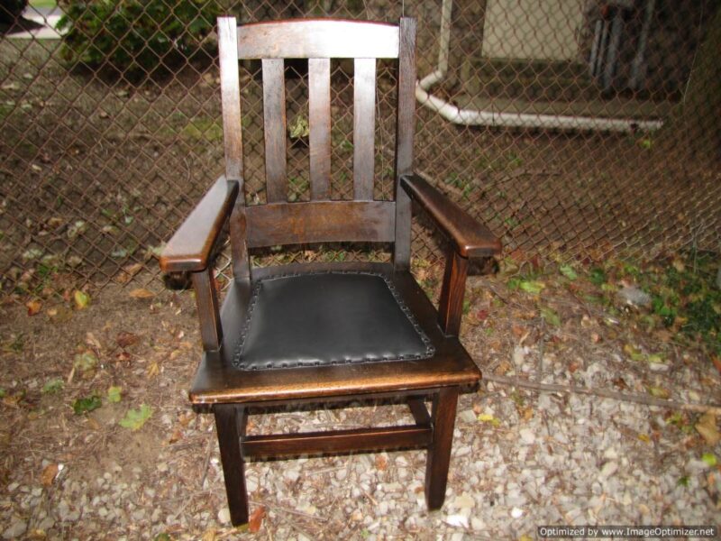 Antique Set of five A&C Chairs from STICKLEY Era W1430 - Image 9