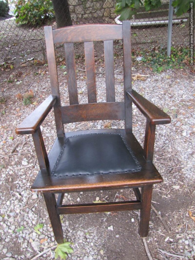 Antique Set of five A&C Chairs from STICKLEY Era W1430 - Image 12