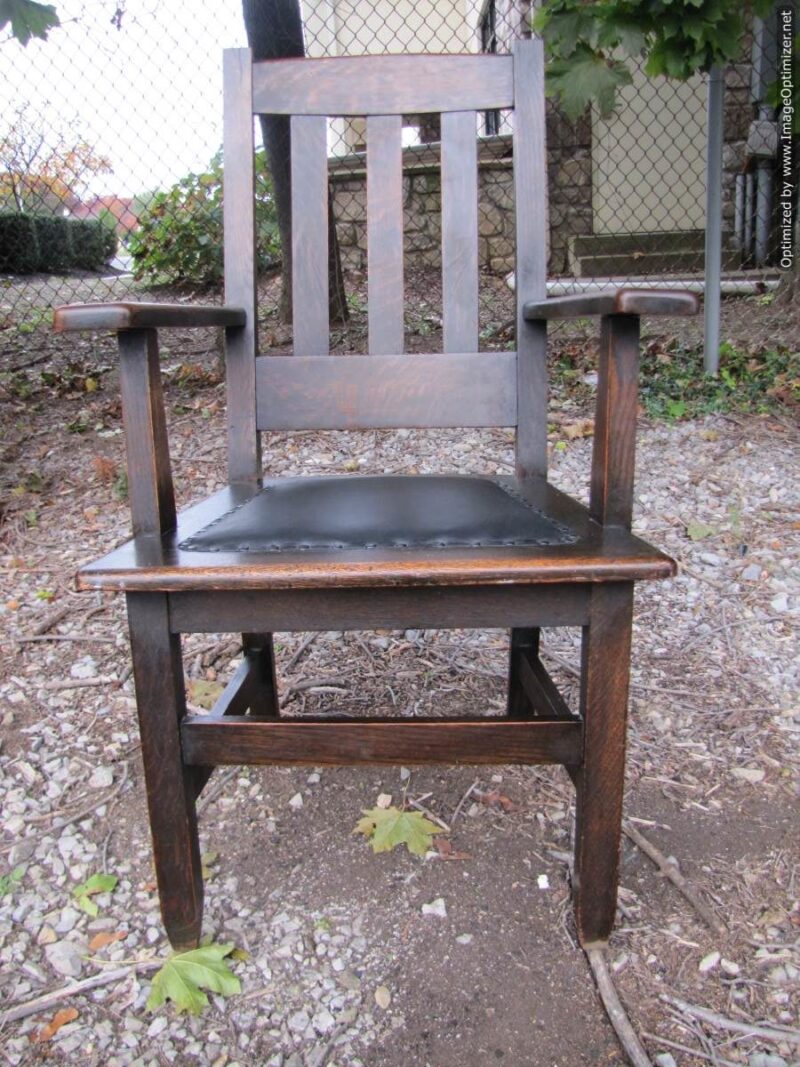 Antique Set of five A&C Chairs from STICKLEY Era W1430 - Image 13