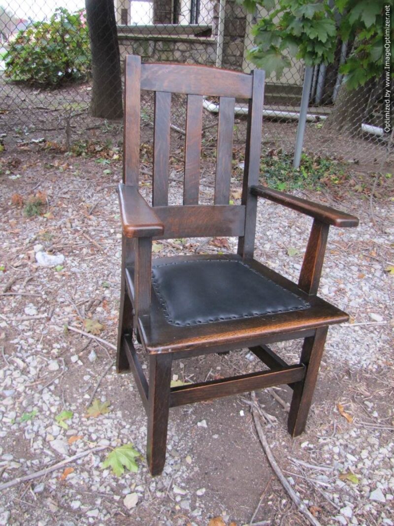 Antique Set of five A&C Chairs from STICKLEY Era W1430 - Image 14