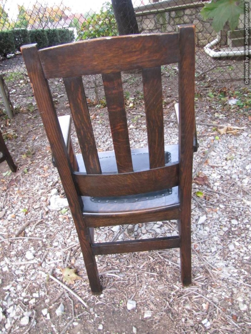 Antique Set of five A&C Chairs from STICKLEY Era W1430 - Image 18