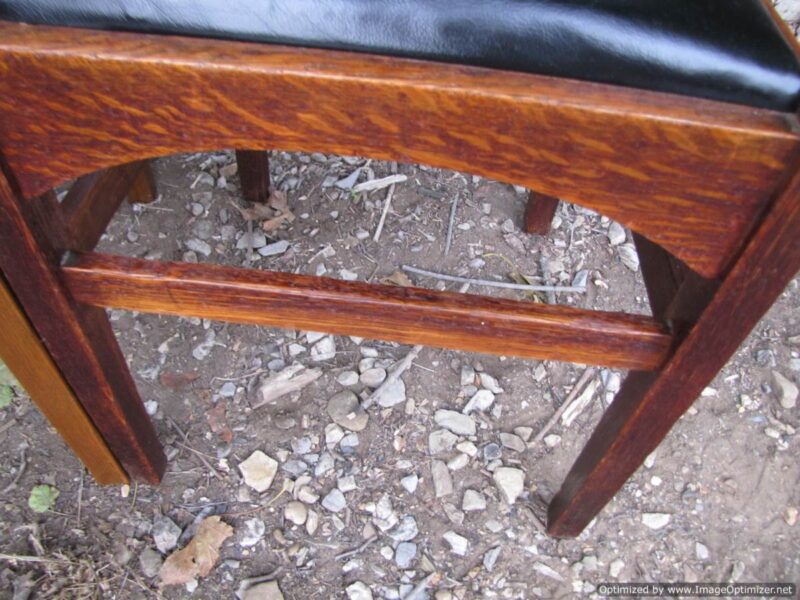 Superb Set of Five Antique Gustav Stickley Chairs in Harvey Ellis design W2594 - Image 18