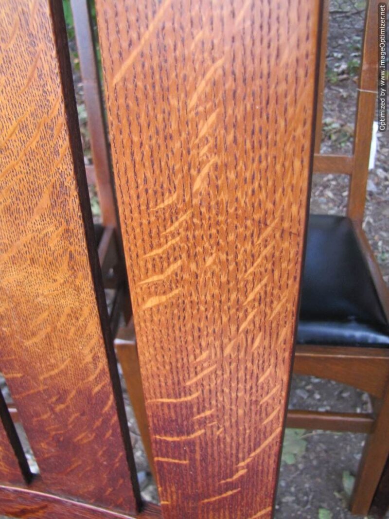 Superb Set of Five Antique Gustav Stickley Chairs in Harvey Ellis design W2594 - Image 22
