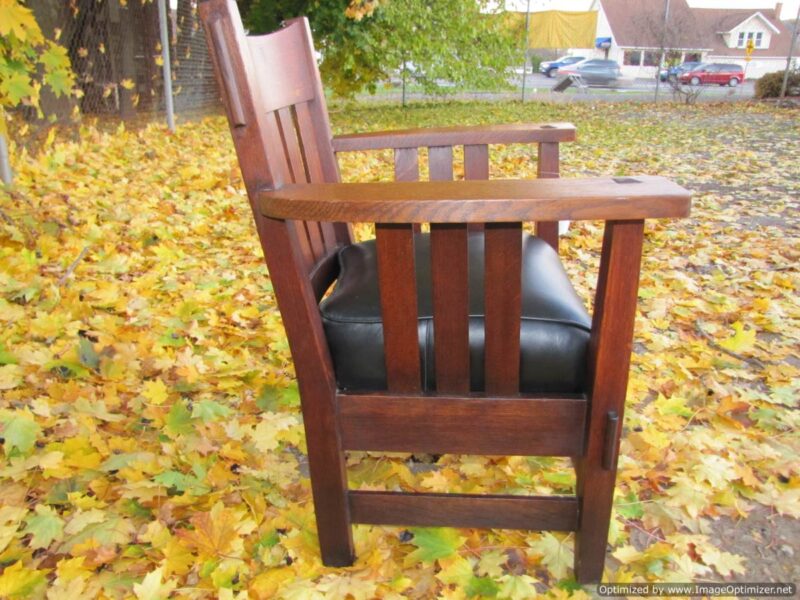Superb Charles Stickley Antique Arm Chair W3290 - Image 3