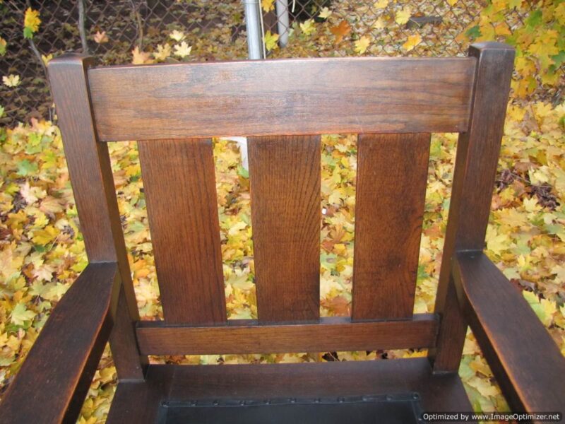 Antique Arts & Crafts Large Arm Chair. W4336 - Image 6