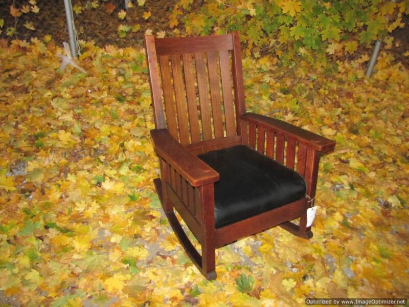 Great Antique L & jG Stickley Armchair w/ Slats W4451 - Image 2