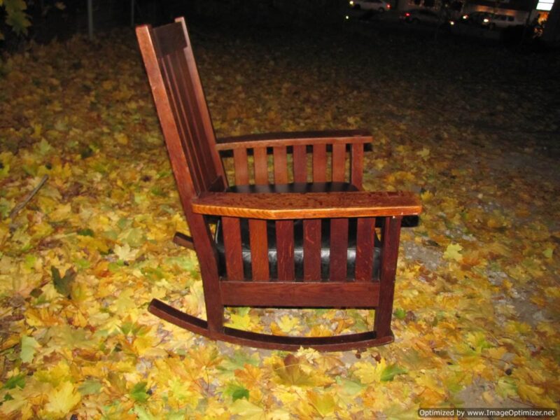 Great Antique L & jG Stickley Armchair w/ Slats W4451 - Image 7