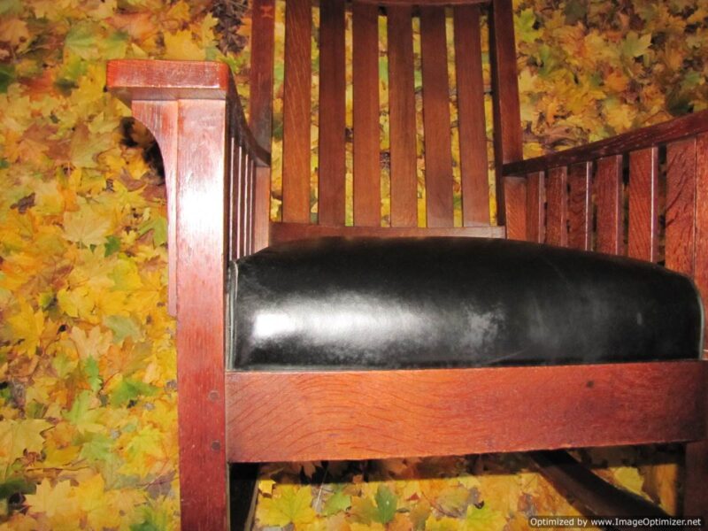 Great Antique L & jG Stickley Armchair w/ Slats W4451 - Image 9
