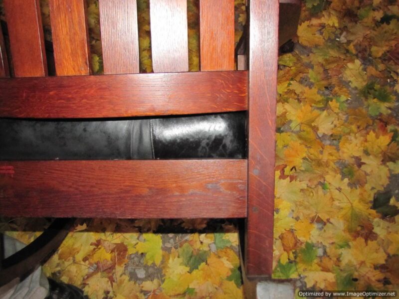 Great Antique L & jG Stickley Armchair w/ Slats W4451 - Image 12