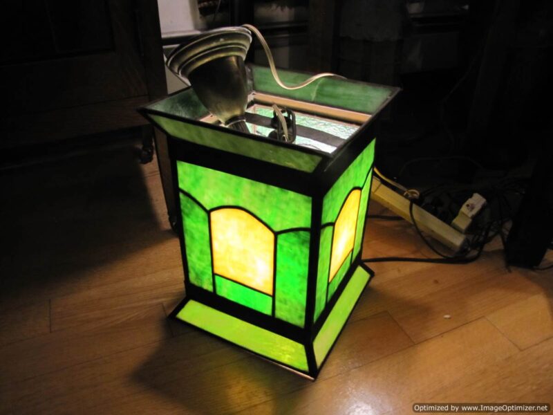 Large Arts & Crafts Stained Glass Lantern. W4884 - Image 2