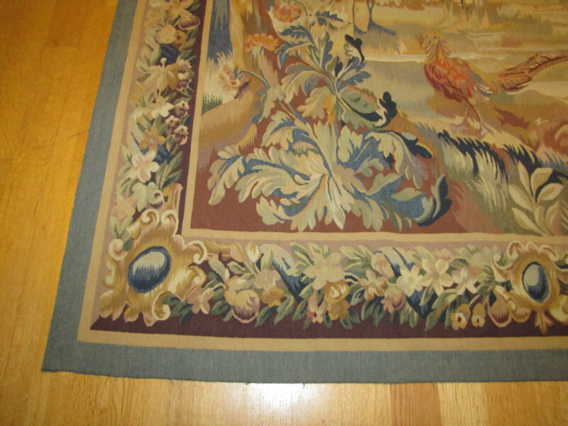 Antique Hand Made European Tapestry. W4119 - Image 8