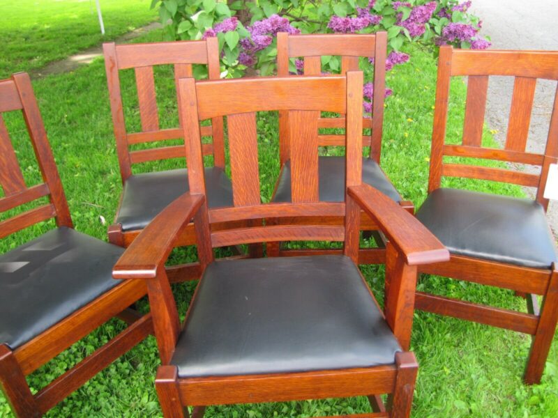 Set of five Stickley brother Chairs w5602 - Image 2