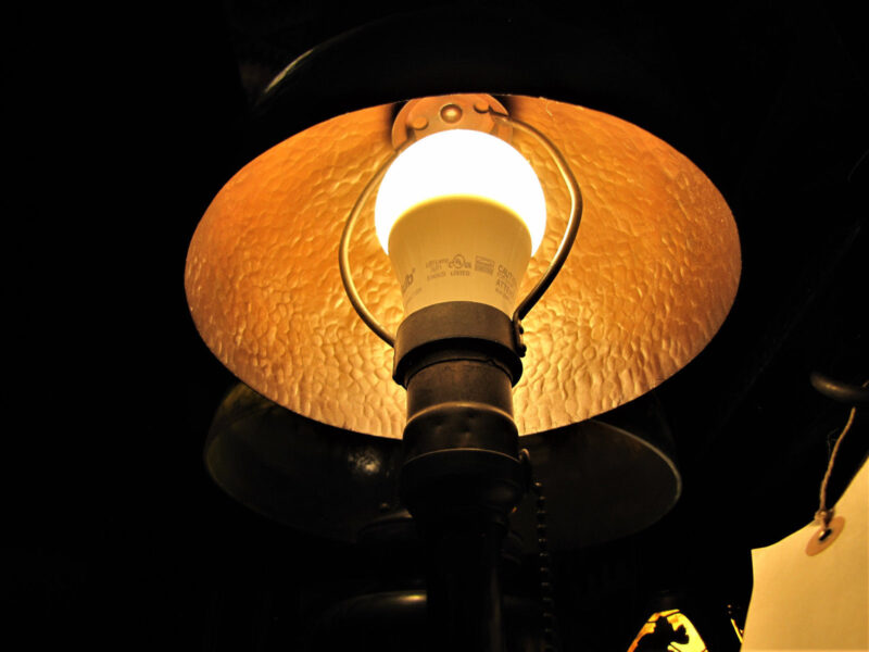 Antique Roycroft Helmet Table Lamp w5145 (Stickley Era) SALE REDUCED PRICE - Image 8
