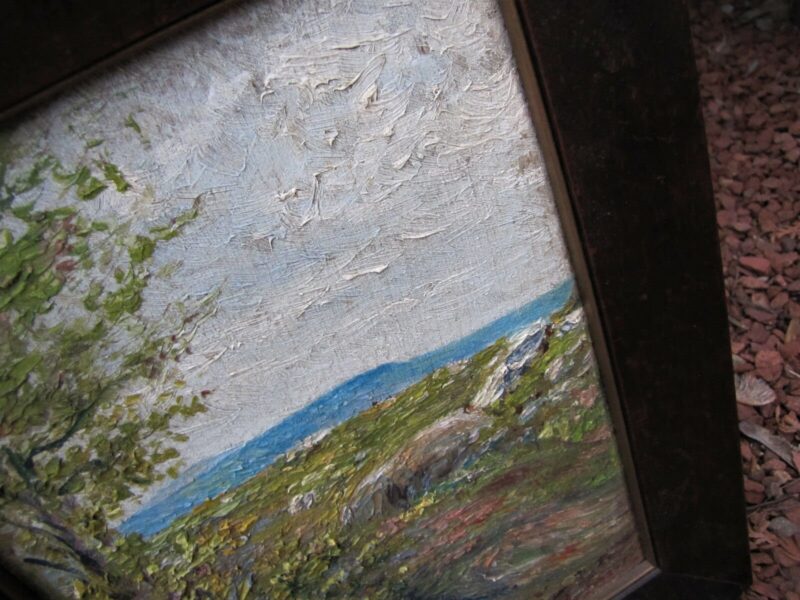 Antique Arts & Crafts Frame & Impressionist Painting - W4051 - Image 8