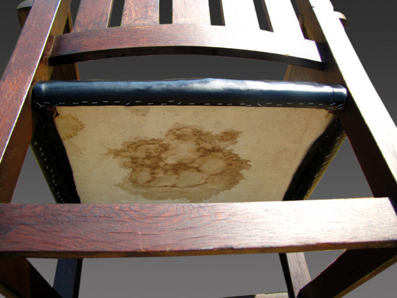 Antique Early Gustav Stickley Armchair V Back. W2227 - Image 5