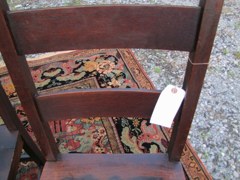 Antique Set of Five Gus Stickley Dining Chairs w5655 - Image 7