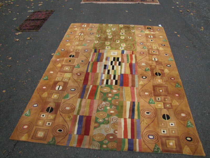 VIANTAGE modern mid century style wool pile rug rr3666 ROOM SIZE