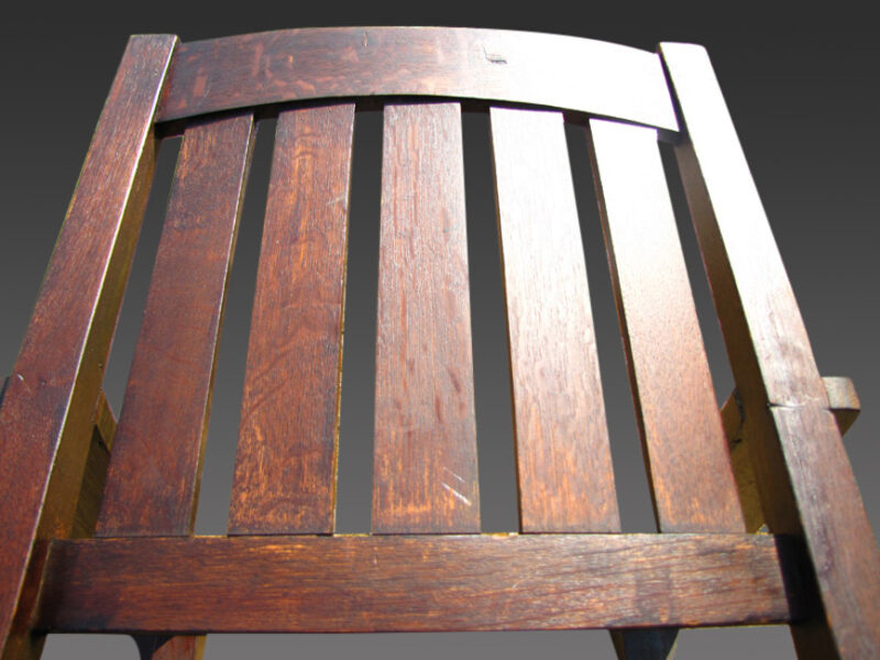 Antique Early Gustav Stickley Armchair V Back. W2227 - Image 7