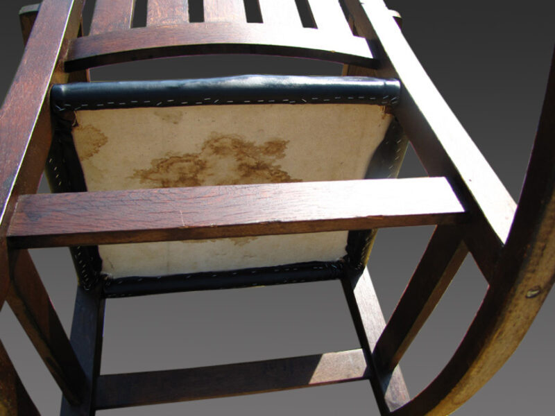 Antique Early Gustav Stickley Armchair V Back. W2227 - Image 6