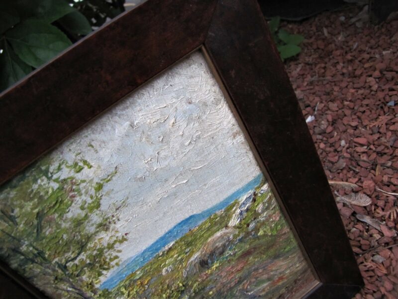 Antique Arts & Crafts Frame & Impressionist Painting - W4051 - Image 10