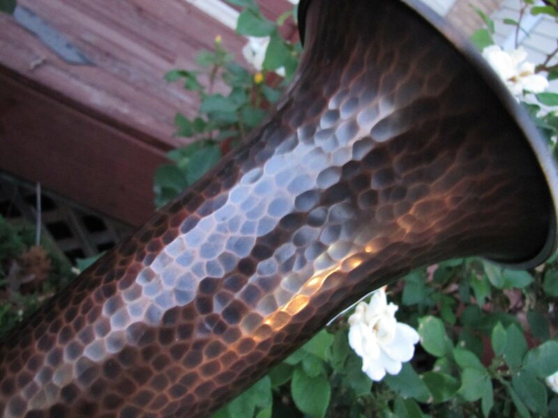 Antique Roycroft "American Beauty" Tall Hammered Copper Vase w5309 - Image 7