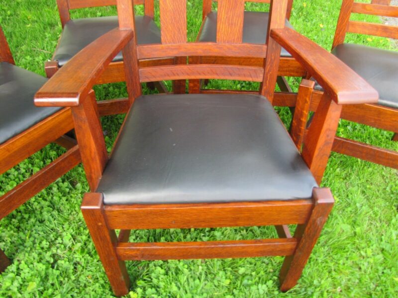 Set of five Stickley brother Chairs w5602 - Image 3
