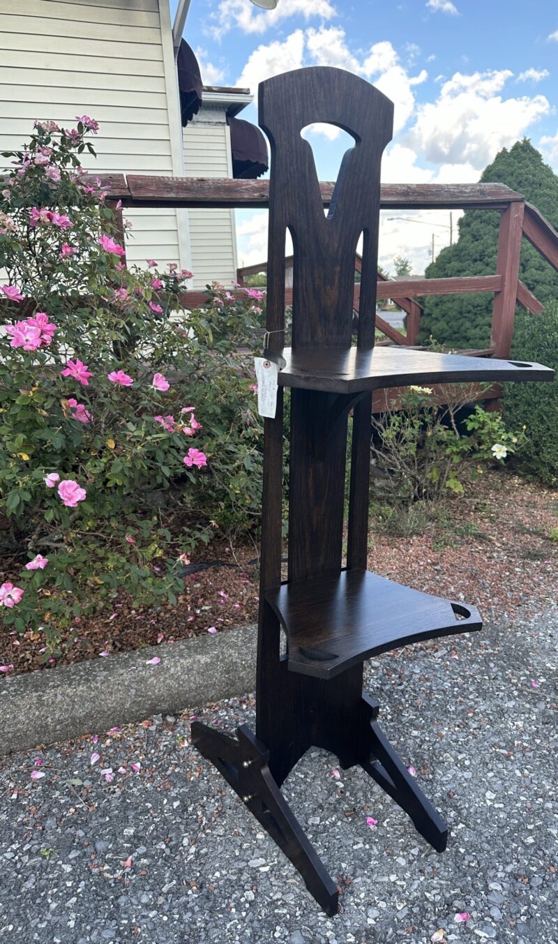 Antique "Shop of the Crafter" Stand with cutouts - w2608