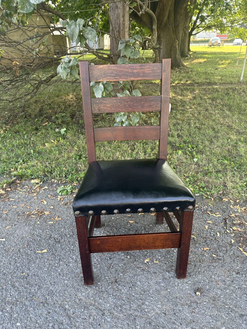 Antique GUSTAV STICKLEY Heavy Duty Side Chair circa 1901 - w2599 - Image 2