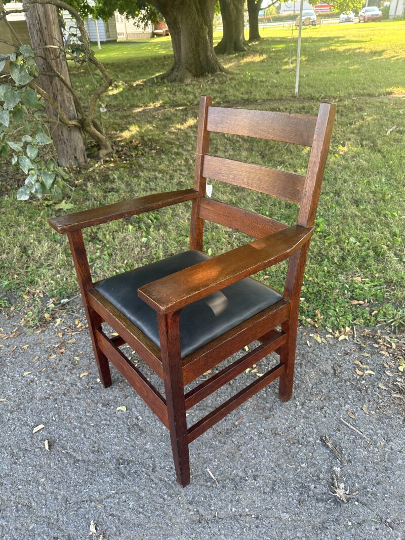 Antique GUSTAV STICKLEY Model NO. 370 Dining Room Chair - W5631 - Image 15