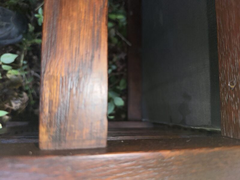 Antique marked/signed GUSTAV STICKLEY spindle side chair with high back - w7971 - Image 11